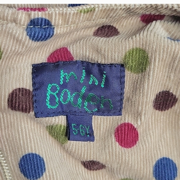 Mini Boden Sleeveless dot dress size 5-6 - Picture 7 of 8